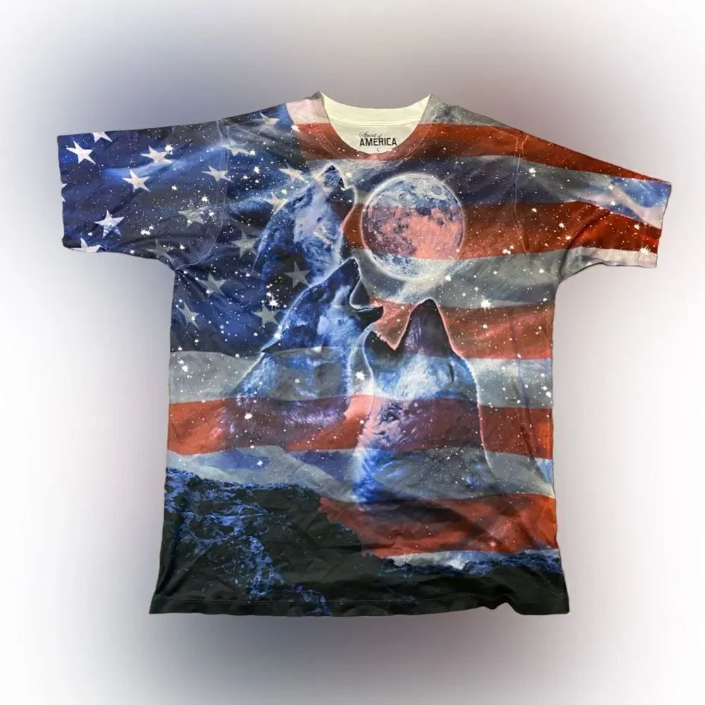Patriotic Wolf Tshirt